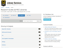 Tablet Screenshot of libguides.monroecc.edu